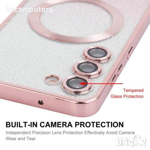 Samsung Galaxy S25+ 5G ENKAY Glitter Plated/ MagSafe TPU Удароустойчив Калъф и Протектор, снимка 8 - Калъфи, кейсове - 51429723