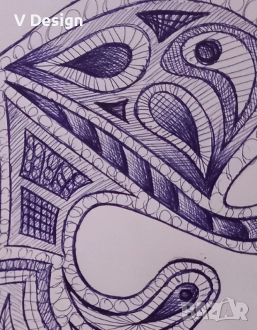 Абстрактна Картина "Пеперудени криле", снимка 2 - Картини - 52318818