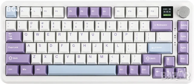 НОВА, ПЕРФЕКТНА механична клавиатура AJAZZ AK820 MAX HE с екран и копче..., снимка 1