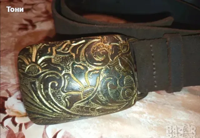 S. Oliver Оригинал Нов Дамски Италиански Колан от Естествена Кожа 110см.  , снимка 4 - Колани - 48966831