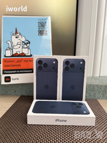 НЕразпечатан, НОВ! iphone 17Pro MAX лизинг от 100лв/м blue син гаранц., снимка 5 - Apple iPhone - 52538383