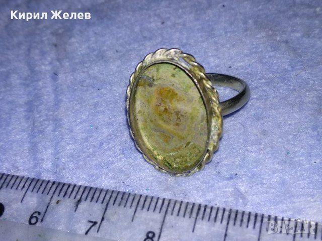 СТАРИНЕН АР ДЕКО СРЕБЪРЕН ПРЪСТЕН ВИСОКА ПРОБА СРЕБРО с ГНЕЗДО За ВГРАЖДАНЕ на Скъпоц. КАМЪК 31252, снимка 3 - Антикварни и старинни предмети - 40920590