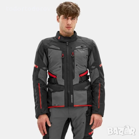 Мъжко текстилно мото яке SHIMA DUNE Red/Black,протектори,вентилация