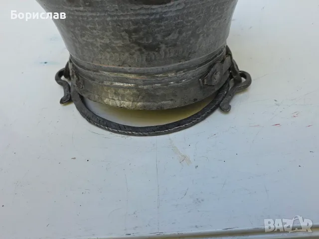 Малко медно - бакърено котле 3.5 л., снимка 5 - Антикварни и старинни предмети - 56378033