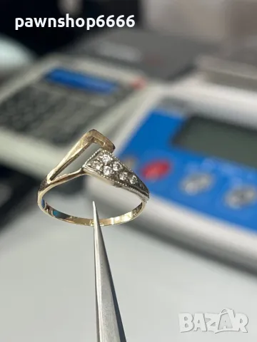 Златен пръстен 14 карата , снимка 3 - Пръстени - 50044311