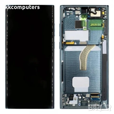 LCD Дисплей за Samsung SM-S908F S22 Ultra / GH82-29021F / 27489F / Тъч скрийн + рамка / Син / КЛАС A
