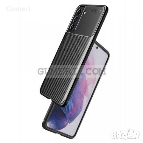 Samsung Galaxy S21 FE 5G Противоударен Силиконов Гръб Карбон, снимка 2 - Калъфи, кейсове - 35920287