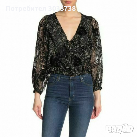 Нова ASTR the Label Блуза Топ Полупрозрачна Бохо Стил Размер М