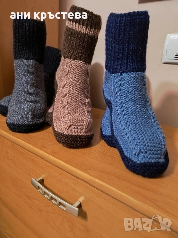 мъжки и дамски безшевни ръчно изработени терлици , снимка 2 - Други - 52026398