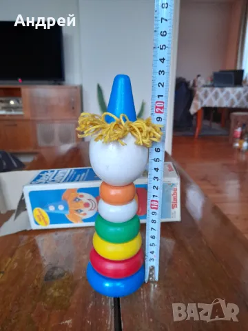 Стара детска играчка за подреждане Клоун, снимка 3 - Други ценни предмети - 48589661
