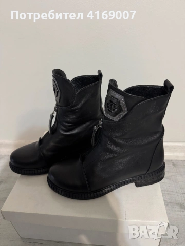 Дамски боти от естествена кожа, снимка 2 - Дамски боти - 53304631