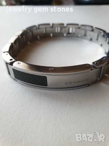 Мъжка гривна Zoppini с естествен карбон, снимка 4 - Гривни - 53402478