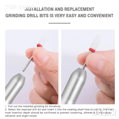 WakeDream 12 в 1 електрическа пила за нокти,скоростта (0-20 000 rpm)., снимка 5 - Електрически пили за пети - 49157936