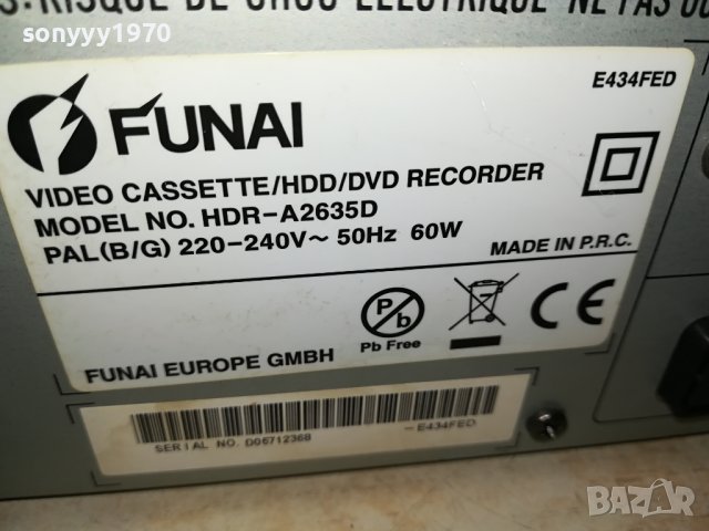 FUNAI HDR-A2635D VIDEO/HDD/DVD RECORDER-ВНОС SWISS L0706231408, снимка 13 - Плейъри, домашно кино, прожектори - 41020176