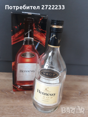 HENNESSY  V.S.О.Р. оригинална бутилка с кутия от коняк , снимка 3 - Декорация за дома - 36164564