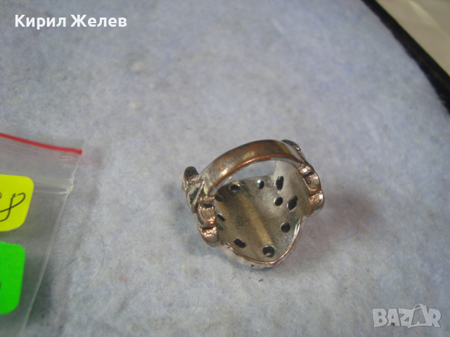 Стар ПОСРЕБРЕН АРТ НУВО АЖУРНО ИЗРАБОТЕН СКЪПОЦЕНЕН МЕДЕН ПРЪСТЕН с ФАСЕТИРАН ЦИТРИН 21098, снимка 8 - Антикварни и старинни предмети - 36393639