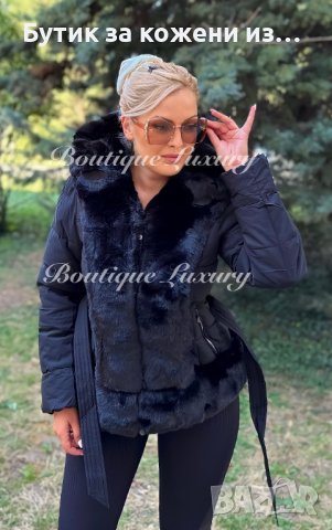 Нов модел топло черно или бежово зимно палто с големи пухове и топла качулка, снимка 2 - Якета - 42417523