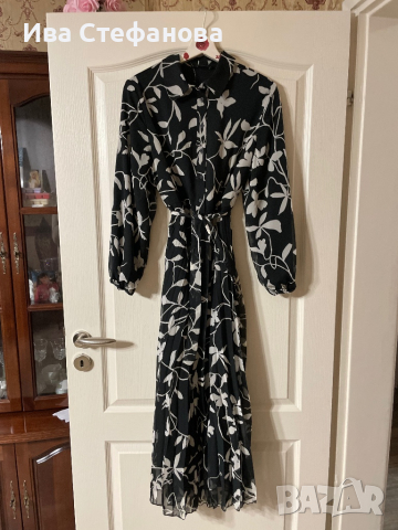 Wow 🤩 нова  елегантна рокля риза плисе плисирана дълга романтична рокля флорален принт , снимка 2 - Рокли - 44573491