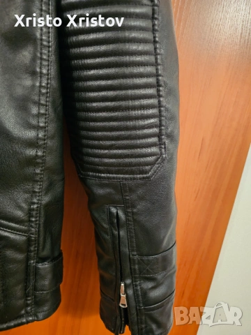 Мъжко кожено яке телешки бокс, снимка 6 - Якета - 53635132