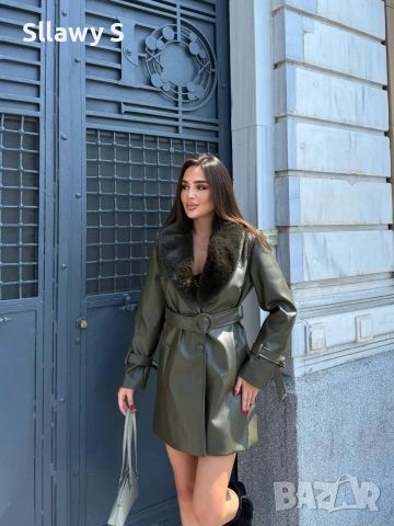 Кожени палта, снимка 3 - Палта, манта - 52564011