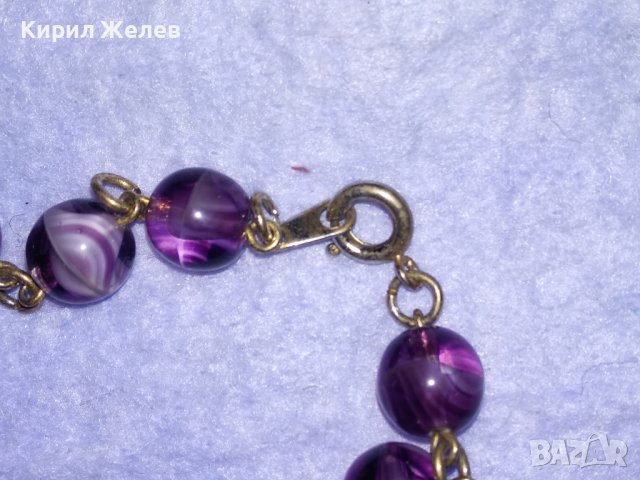 СТАРО АР НУВО РЕТРО КОЛИЕ ОГЪРЛИЦА ВЕНЕЦИАНСКО СТЪКЛО МУРАНО и ПОЗЛАТЕН БРОНЗ РЪЧНА ИЗРАБОТКА 37661, снимка 15 - Антикварни и старинни предмети - 41838532