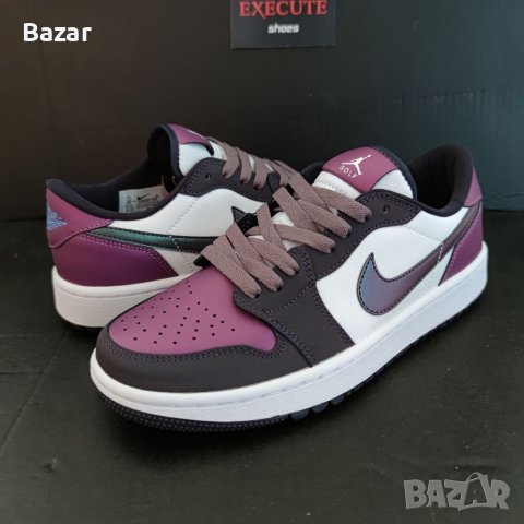 Nike Air Jordan 1 Low Purple Golf Hameleon Logo Нови Обувки Размер 39 Кецове Маратонки , снимка 2 - Маратонки - 41087494