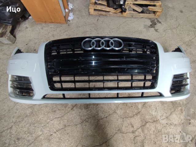 Предна Броня Audi A5 8t бяла оборудвана, снимка 5 - Части - 39393633