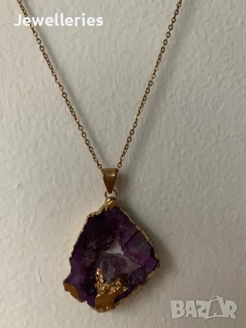 Колие с аметист, снимка 13 - Колиета, медальони, синджири - 46469206