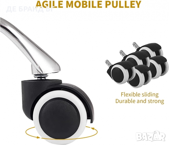 Ергономичен офис стол в сиво МОДЕЛ 216, снимка 4 - Столове - 36065753