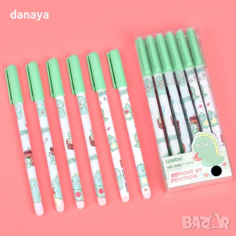 6115 Изтриваем химикал с гума тънкописец с черно мастило