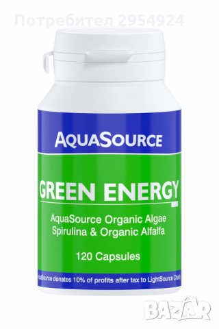 Зелена Енергия 120 капсули на Аквасорс, снимка 1