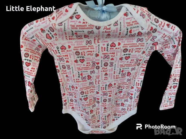 Боди с дълъг ръкав за18-24 мес мом Disney Minnie Mouse,надписи,Англия/ново