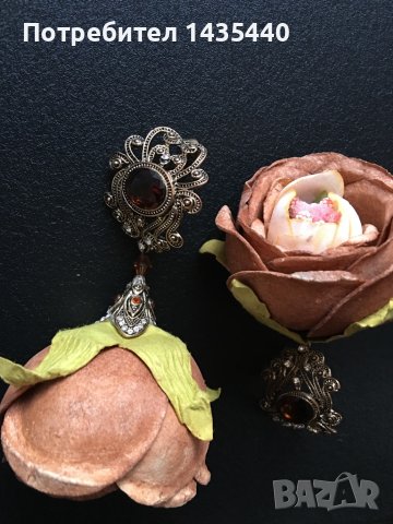 Обеци  от серията “Тайната градина” на дизайнерката Анелия Милчева, снимка 2 - Обеци - 41678185