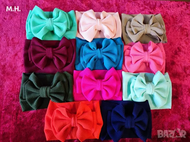 Широки бебешки ленти за глава, снимка 4 - Шноли, диадеми, ленти - 48231665