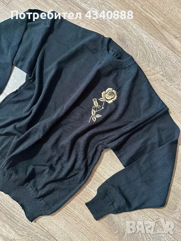 Черен пуловер, снимка 4 - Блузи с дълъг ръкав и пуловери - 51824024