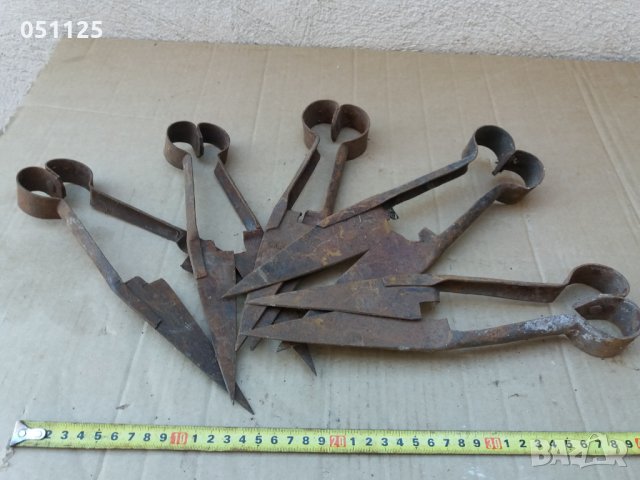 комплект от 5 броя овчарски ножици за стригане на овце, снимка 8 - Антикварни и старинни предмети - 36004800