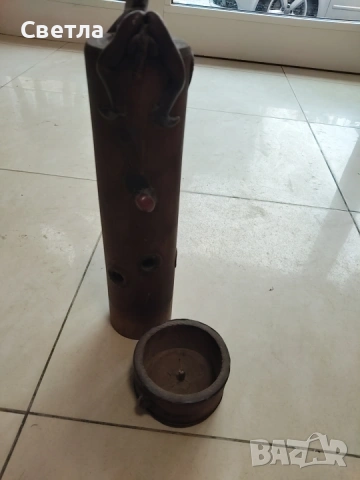 Дървен свещник, снимка 3 - Антикварни и старинни предмети - 53241174