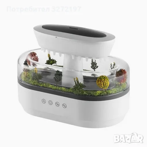 3в1 Лампа,Успокояващ Овлажнител и Дифузер за Етерични Масла с Облачен Дъжд  , снимка 8 - Настолни лампи - 49079813