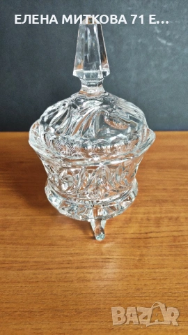 Кристална захарничка или бижутерка на крачета, снимка 4 - Аксесоари за кухня - 53633849