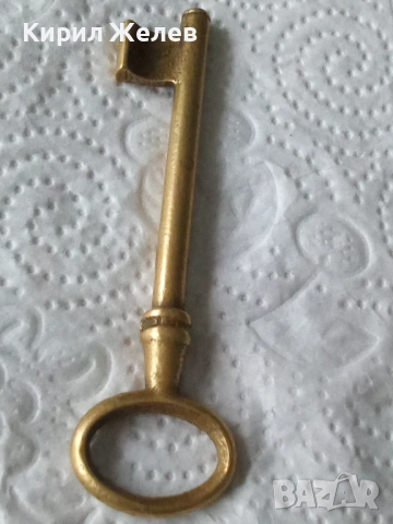 Стар рядка бронзов ключ 31669, снимка 4 - Антикварни и старинни предмети - 52580441