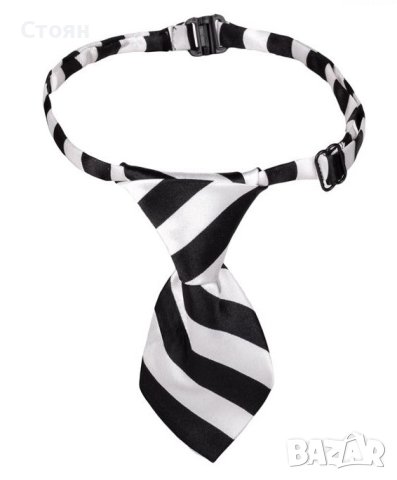 Кучешка вратовръзка черно-бяла