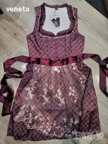 KOJOOIN Dirndl Дамска  традиционна рокля с дантелена престилка от 2 части. , снимка 8 - Рокли - 48370170