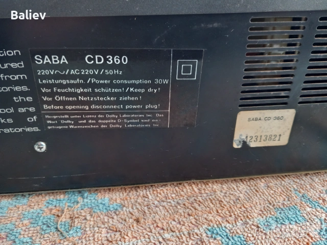SABA CD 360 STEREO CASSETTE DECK , снимка 11 - Декове - 53290604