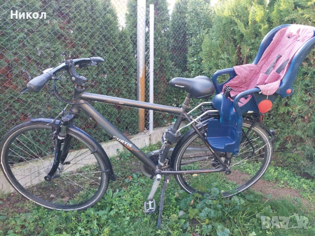 Колело Curtis 28  цола с детско столче, снимка 2 - Велосипеди - 53023676