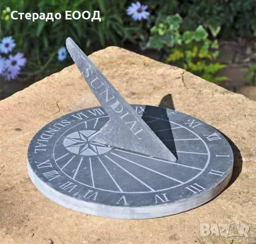 ШИСТОВ СЛЪНЧЕВ ЧАСОВНИК, снимка 3 - Градински мебели, декорация  - 47751782