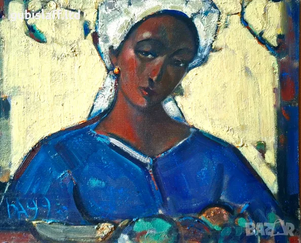 Картина "Селска мадона", худ. Данаил Цонев, 1999 г.