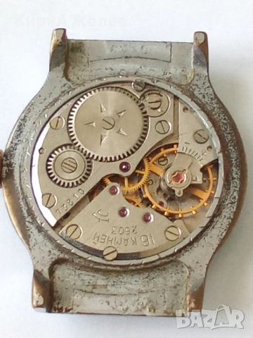 Механизъм с циферблат от стар ръчен часовник 52131, снимка 3 - Мъжки - 52273310
