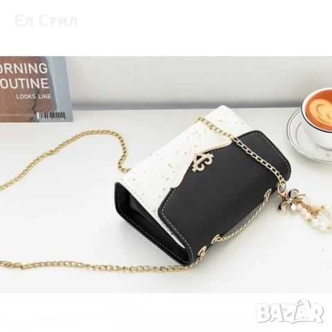 💕Дамска чанта- черна и екрю, снимка 3 - Чанти - 53563037