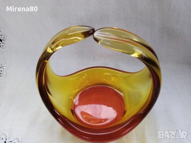 Арт духано стъкло от 60-те, снимка 3 - Други - 52567440