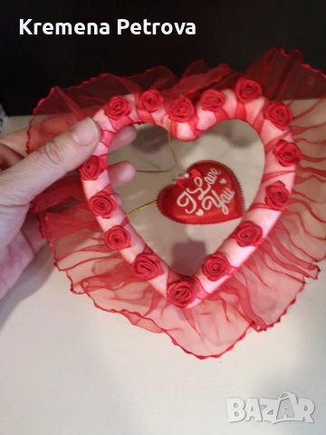 Сърца - магнит, плюшено, ключодържател, Свети Валентин,  доставка 3.50лв с Български пощи, снимка 8 - Декорация за дома - 51563719